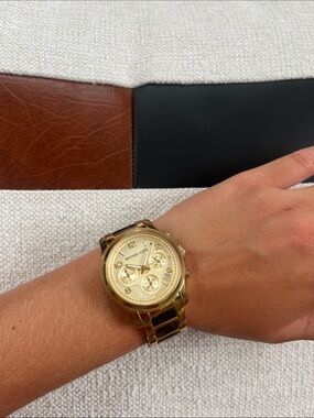 Michael Kors Gold Tone Women's Chronograph Bracelet Watch